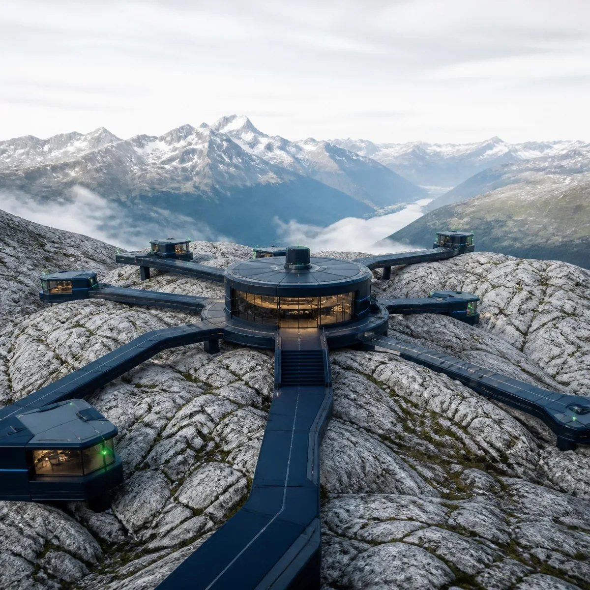 Stable architectural bridgehead expanding into a connected Alpine business network.