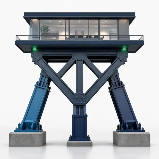 Three engineered capital supports carrying a stable corporate platform.